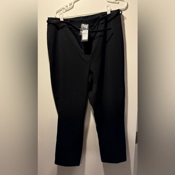 City Chic Black Pants with Belt - Picture 7 of 9